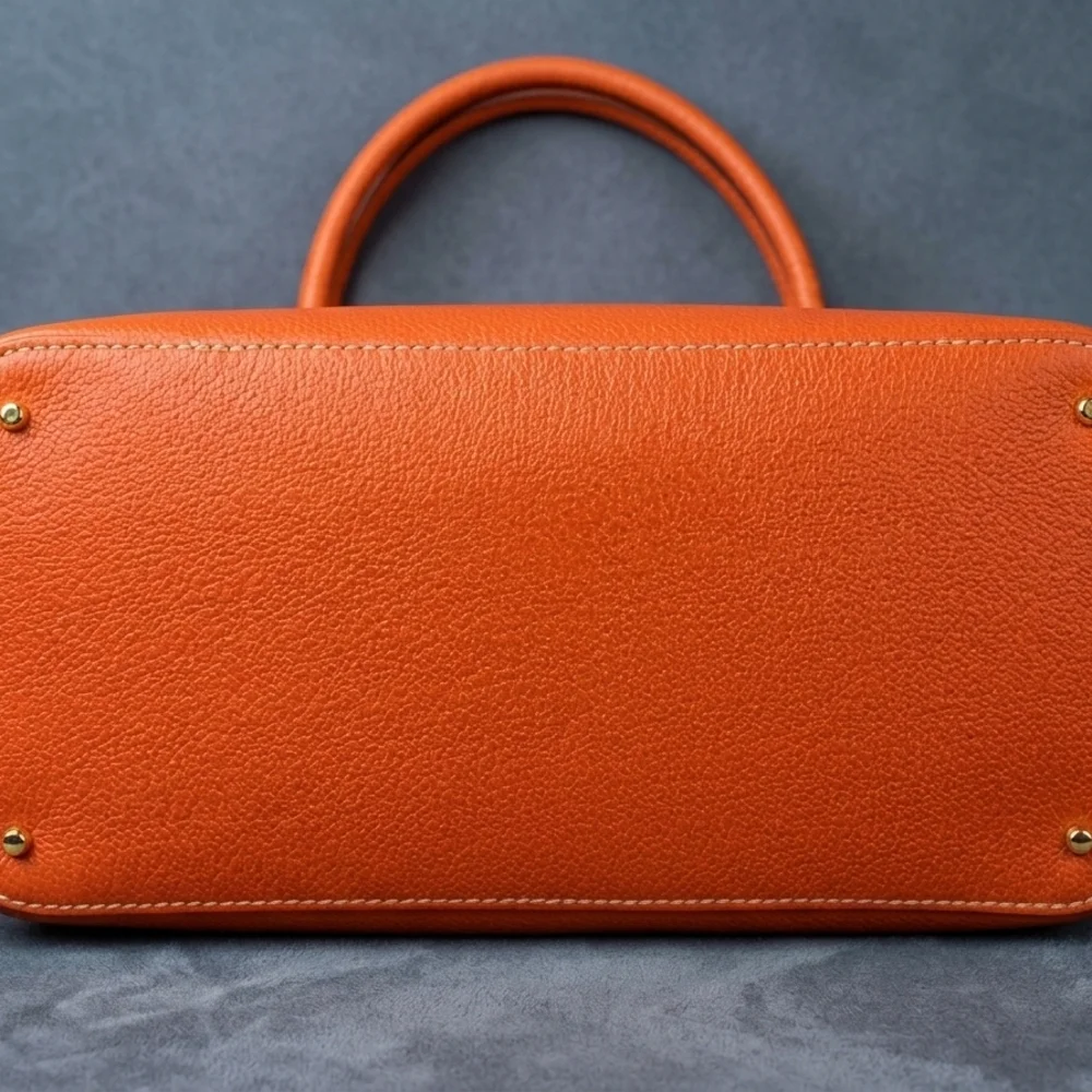 Kate Spade Orange Leather Satchel – Polka Dot Interior| MSRP $298